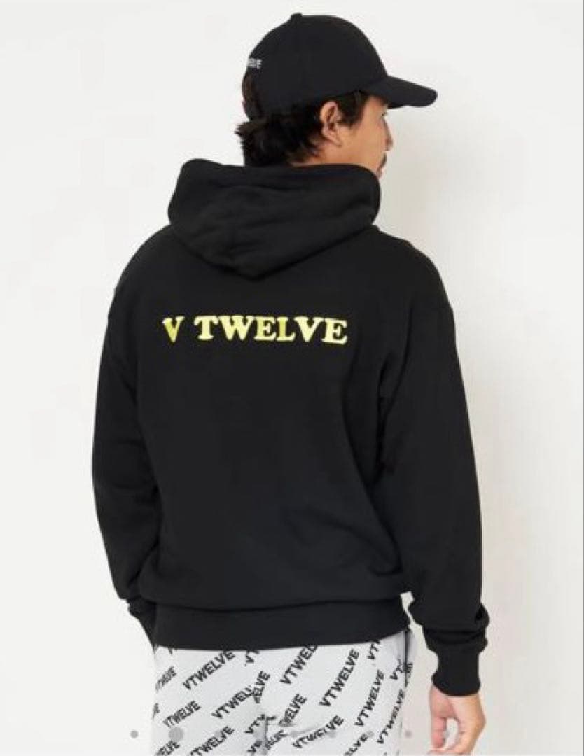 新品正規品【V12/L】ONE HAND LIONデザインパーカースウェット