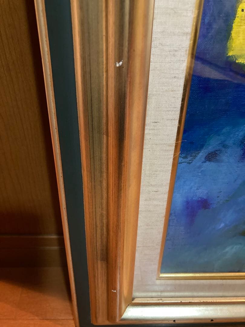 宇都山喜八郎　バラの肉質油彩画 やや傷や汚れあり