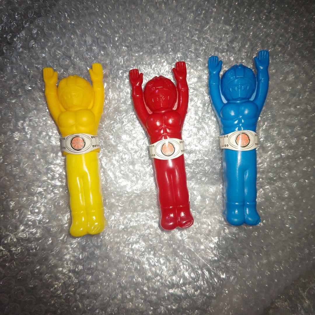 仮面ライダー　ポリ人形　ソフビ　パチ　14cm　3種