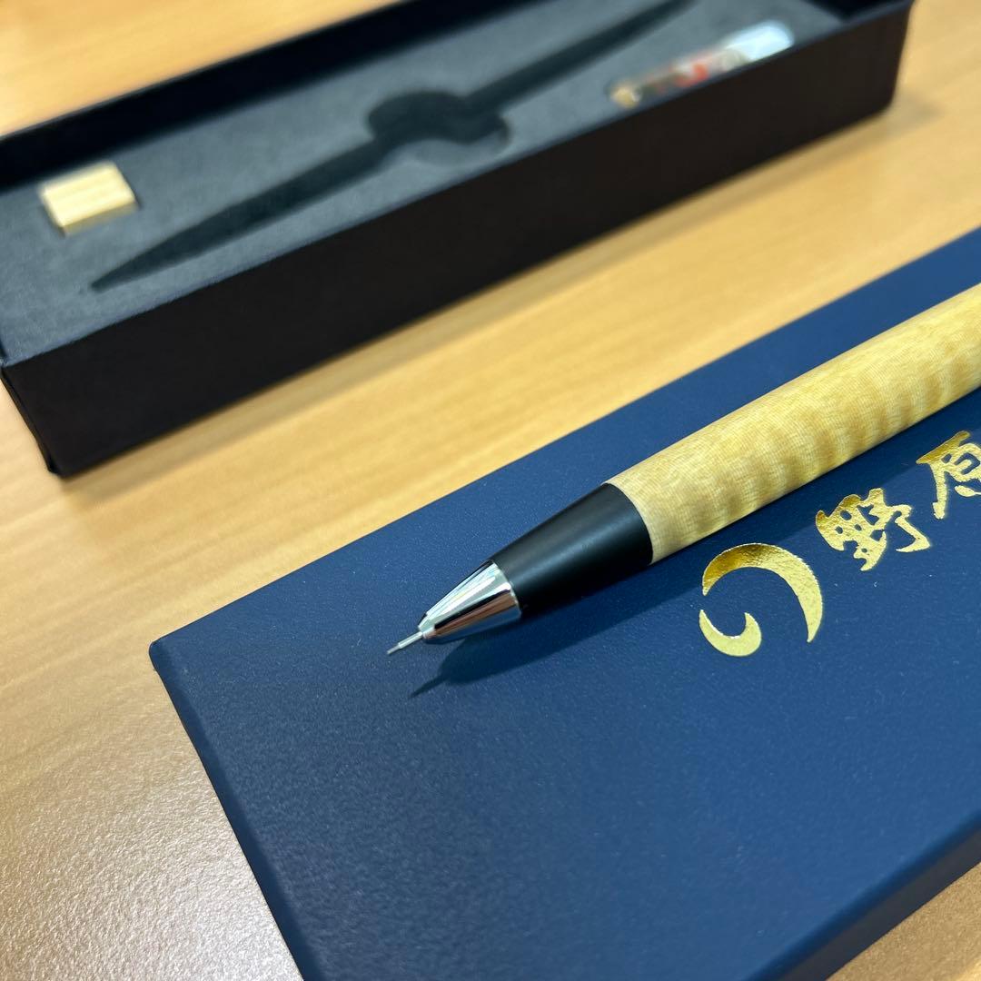 野原工芸 新型シャーペン 栃縮杢 上杢