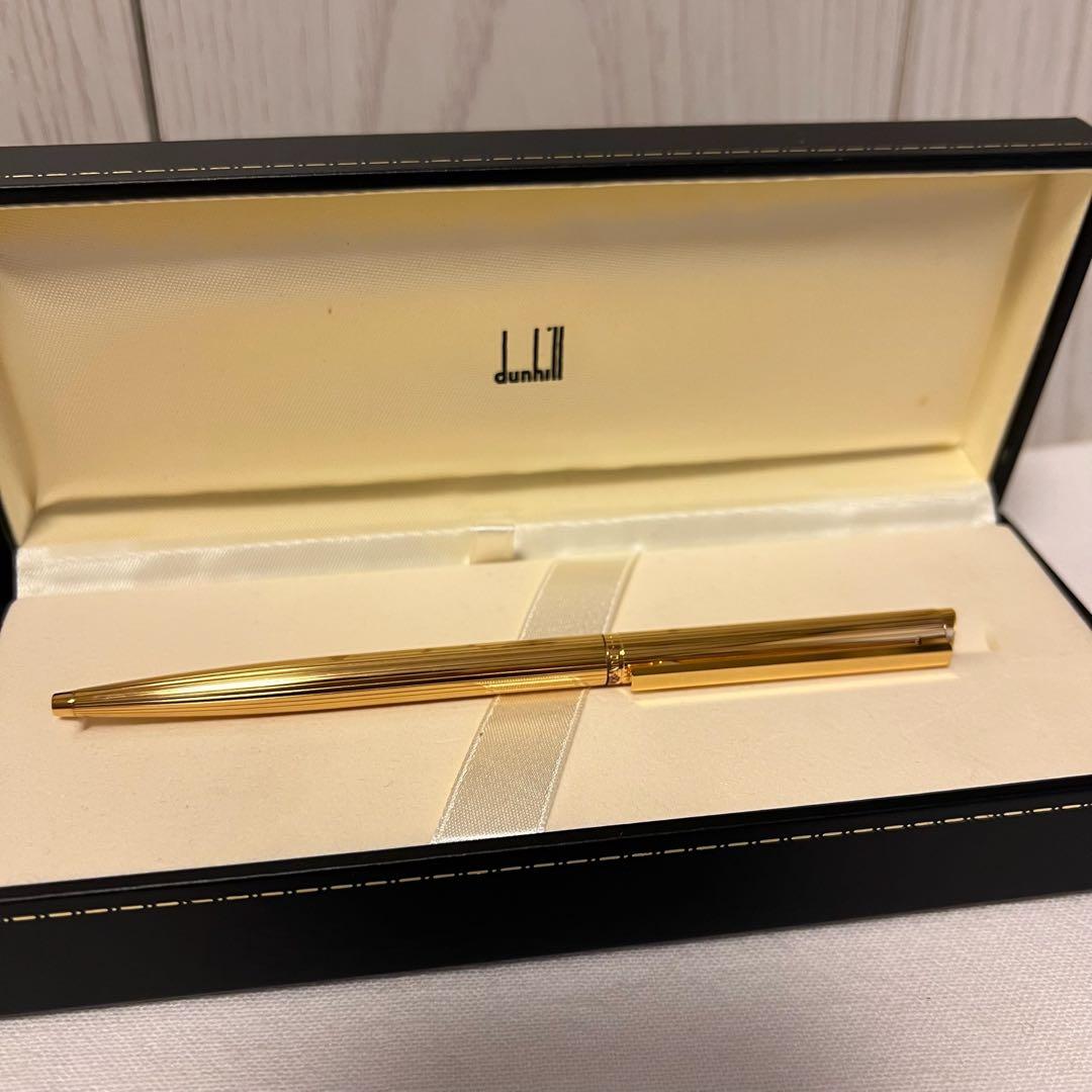 ALFRED DUNHILL ゴールドボールペン　専用ケース付き　カード付き