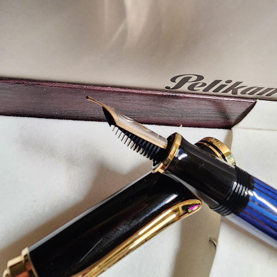 ペリカン スーベレーン M400 青縞【極美品、中字、万年筆】