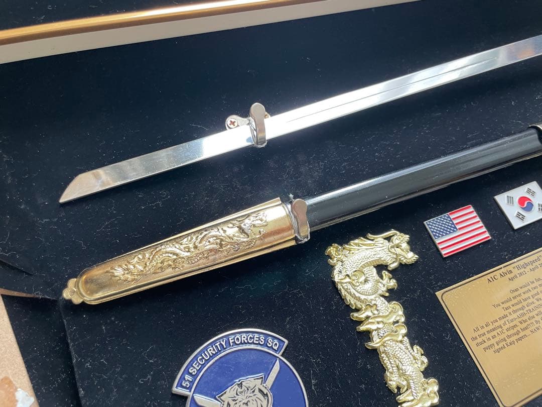 米空軍 USAF 記念品 セレモニアルソード シャドーボックス