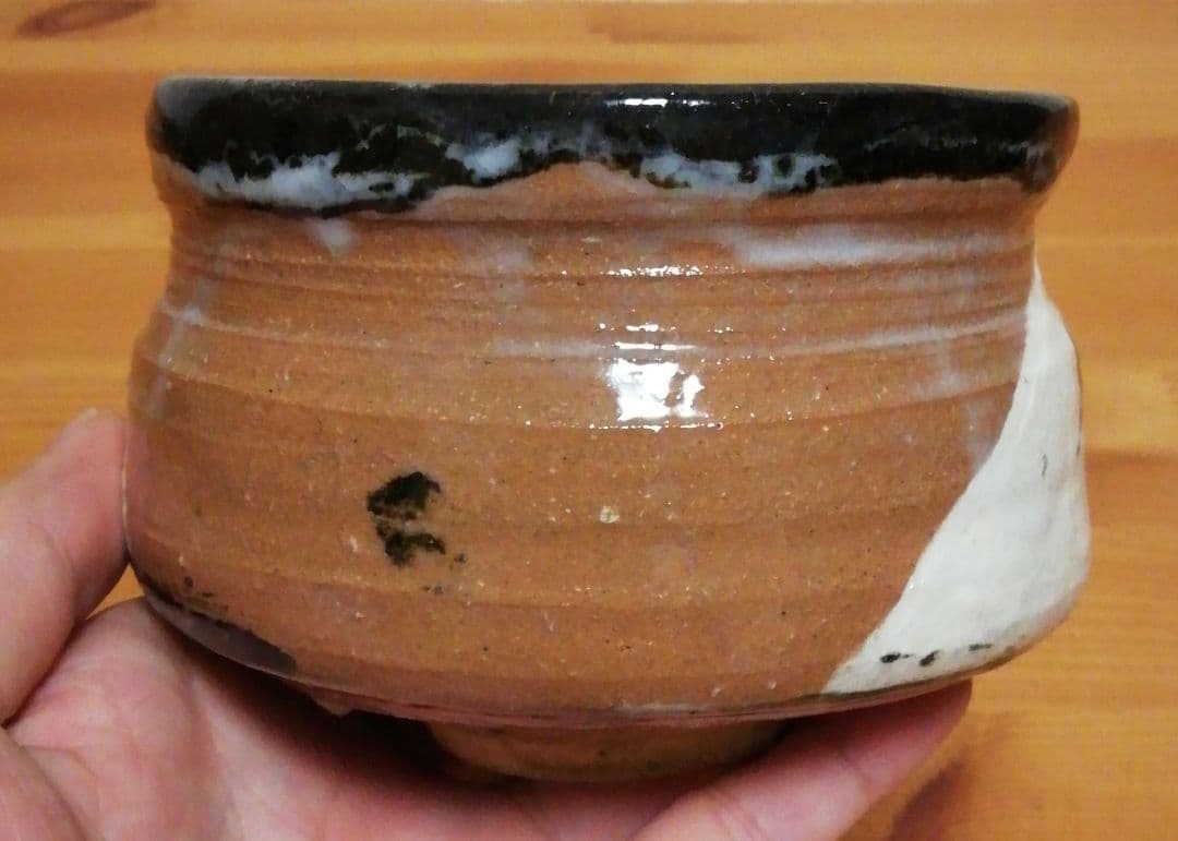 白井半七作　鳥の図　茶碗　共箱　茶道具