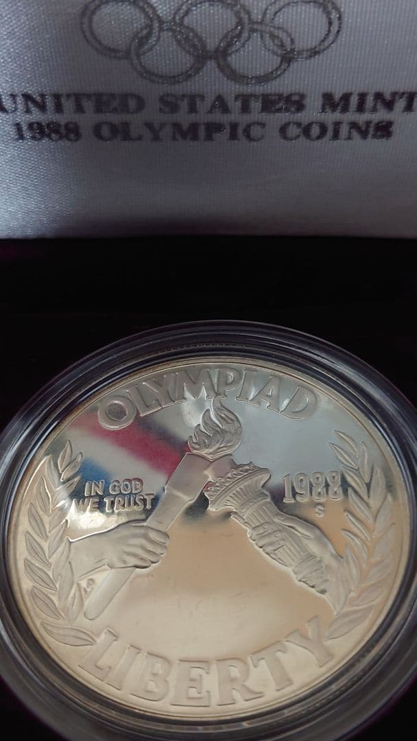 リ*ド様 1988年オリンピック記念銀貨 ケース付き