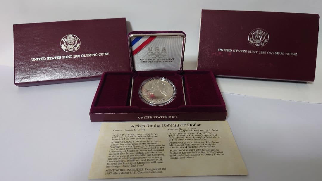 リ*ド様 1988年オリンピック記念銀貨 ケース付き
