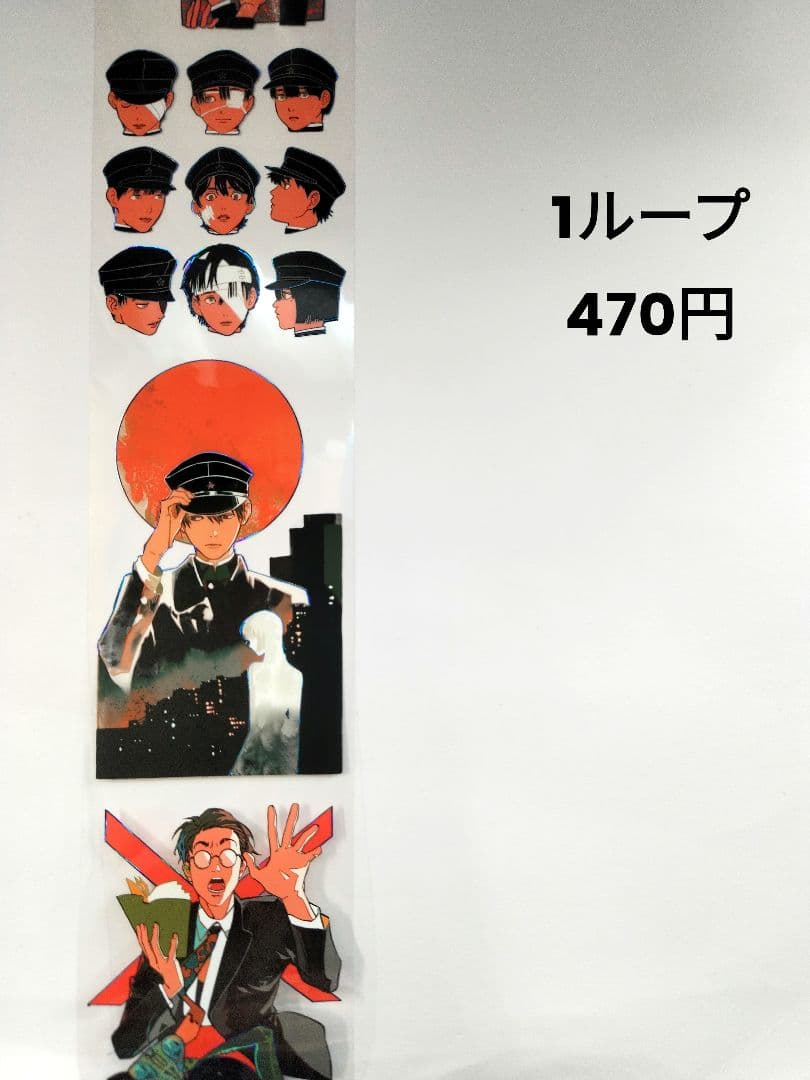 在庫無し【928】海外 PETテープ 男の子 紅汞的色譜学 藍箔