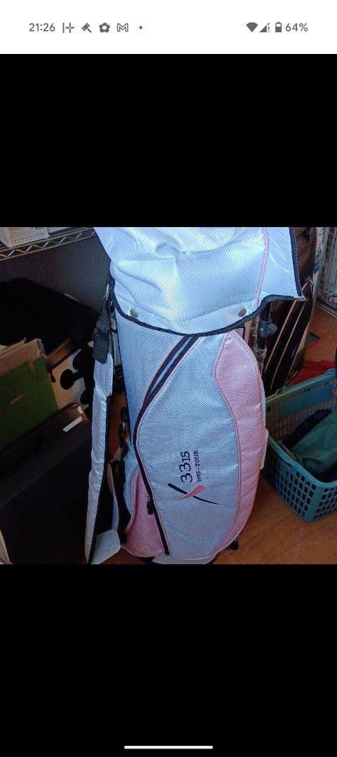 R23 キャディバッグ ホワイト/ピンク