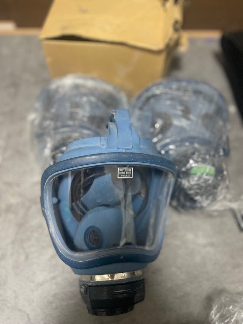 青いフルフェイス防塵マスク