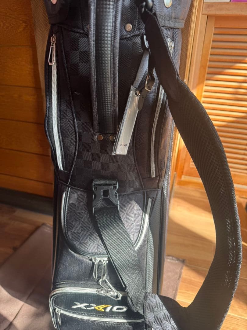 XXIO ゴルフバッグ ブラック チェック柄 ボストンシューズバックセット