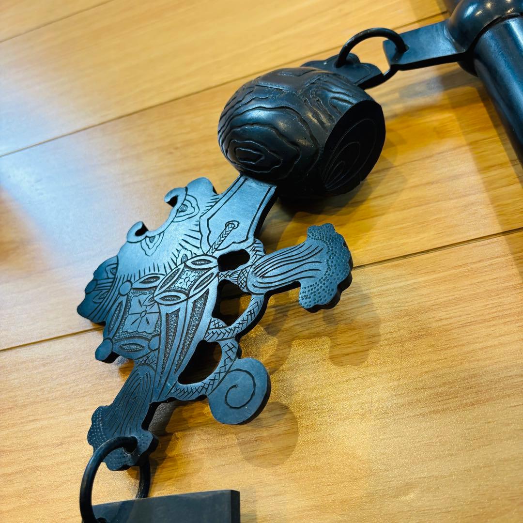 囲炉裏　自在鉤　打ち出の小槌　福壽　アンティーク　時代物　古民家　古民具　古道具