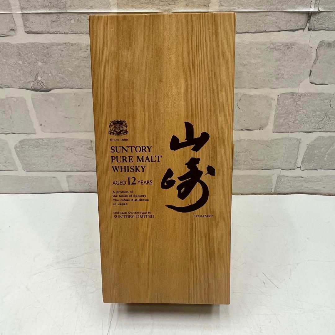 未開栓品 サントリー 山崎12年 向獅子マーク ウイスキー 760ml 木箱付