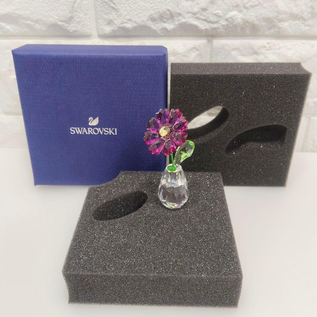 【美品】スワロフスキー 置物 フラワードリーム ガーベラ クリスタル 箱付 花