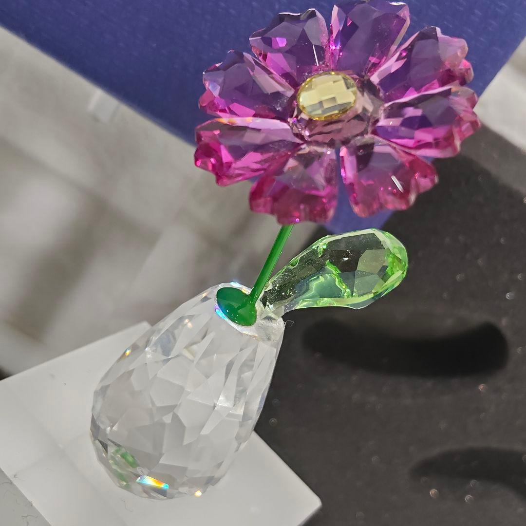 【美品】スワロフスキー 置物 フラワードリーム ガーベラ クリスタル 箱付 花