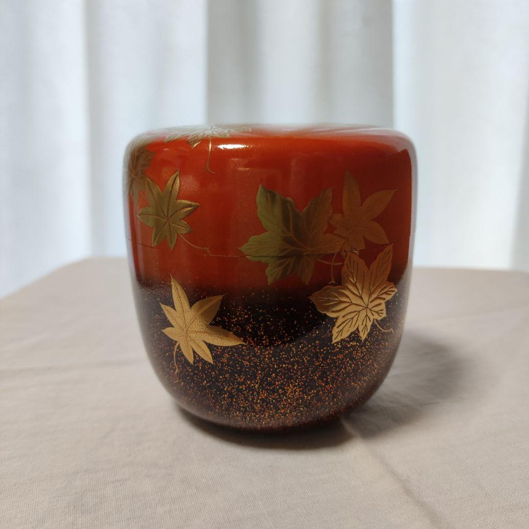 茶道具◆楓葉蒔絵大棗◆吉田華正