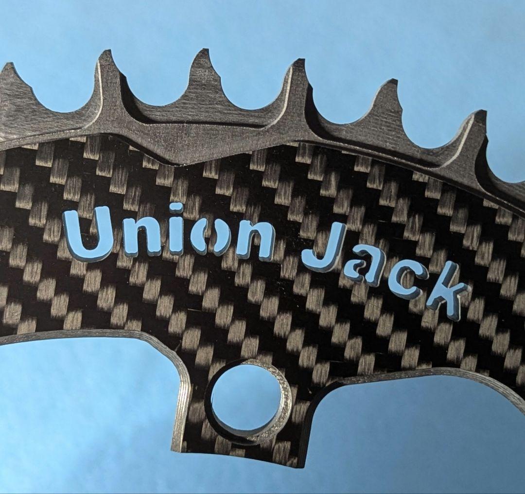 union jack カーボンチェーンリング 3K柄 54T pcd130