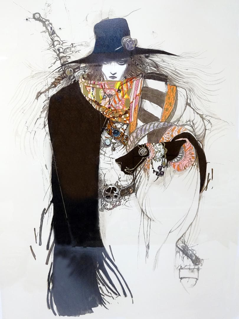 #天野喜孝 #華 #リトグラフ #大作 #直筆サイン #アールビバン #証明書付