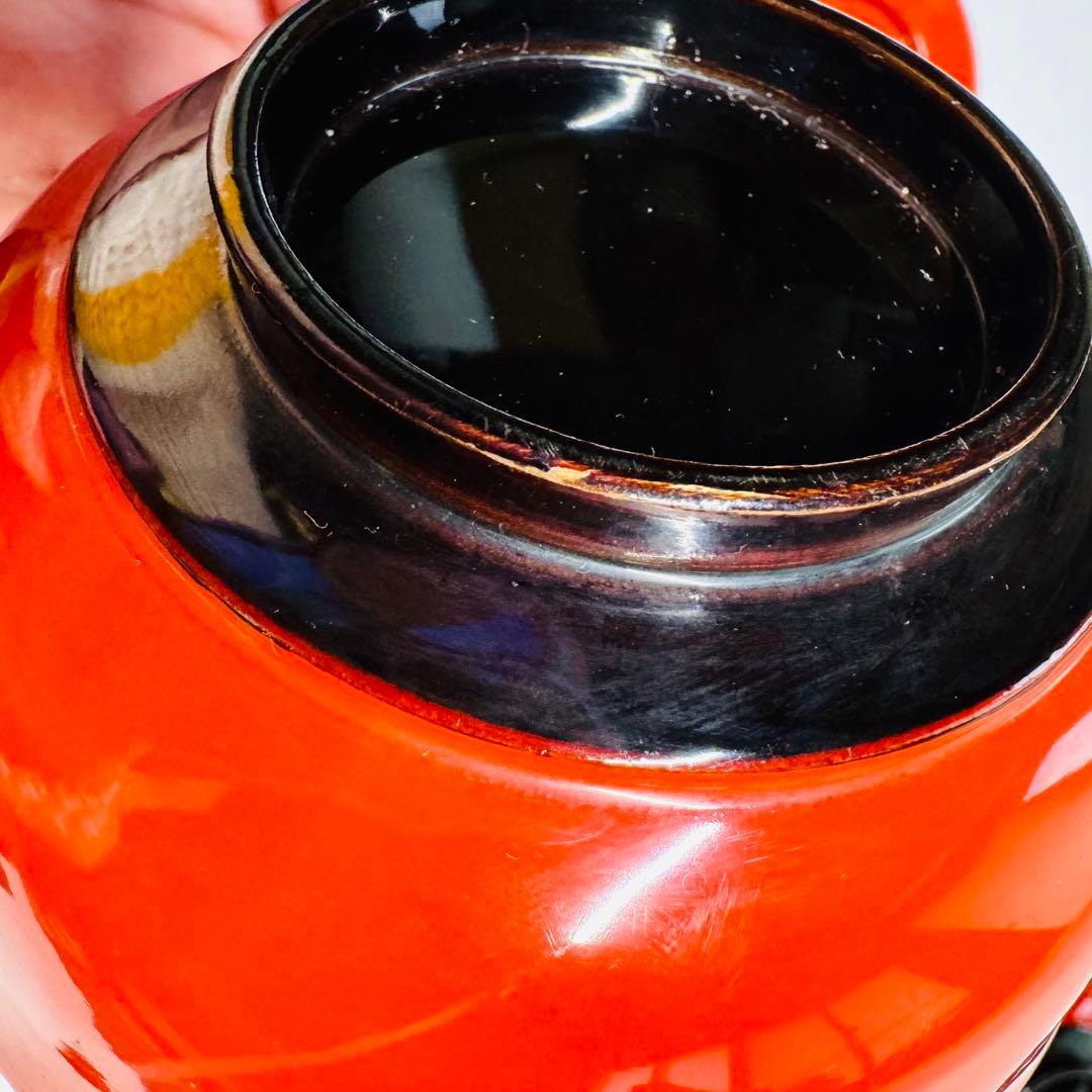 漆器　輪島塗　木製　彫り牡丹文　蒔絵　蓋付椀　汁椀　5客　時代物