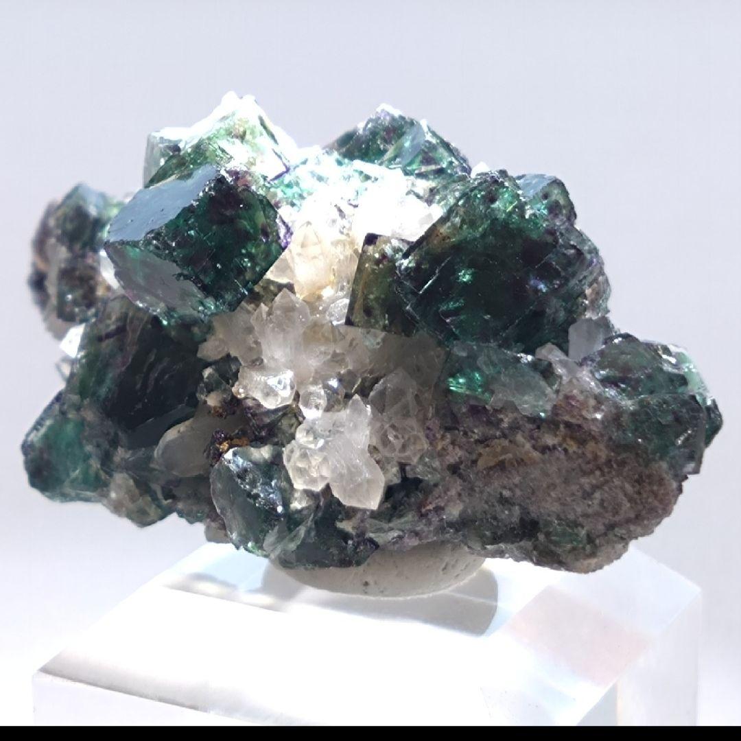 フローライト　クォーツ　オコルス　ナミビア産　鉱物　標本