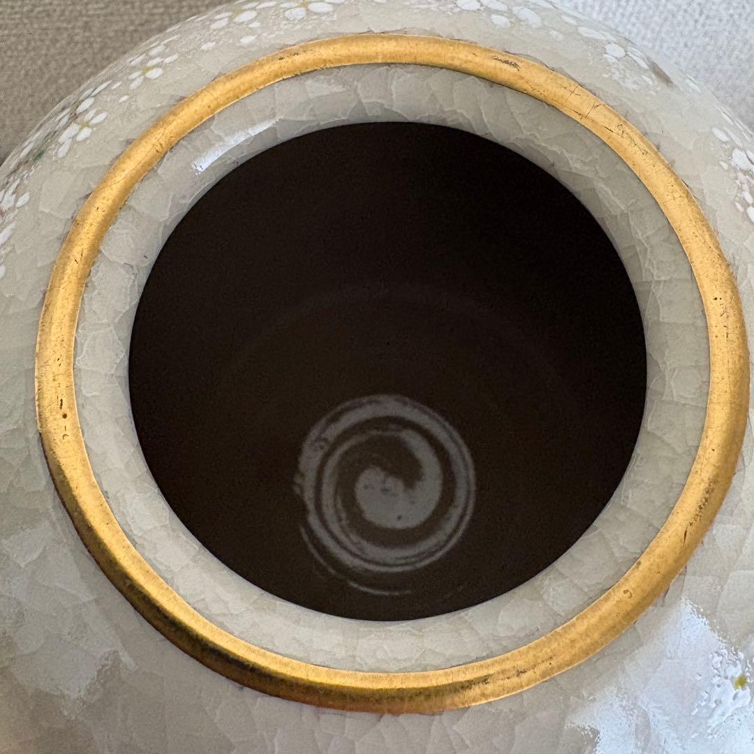 京焼　清水焼　藤平正文造　桜模様　 花瓶　フラワーベース