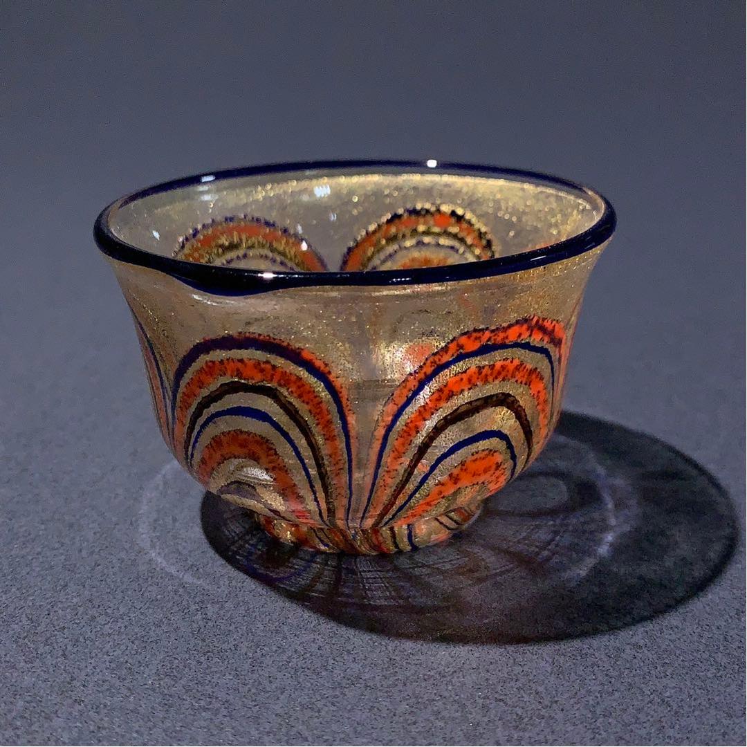 ガラス盃　岩田久利　酒器　R0757ダU