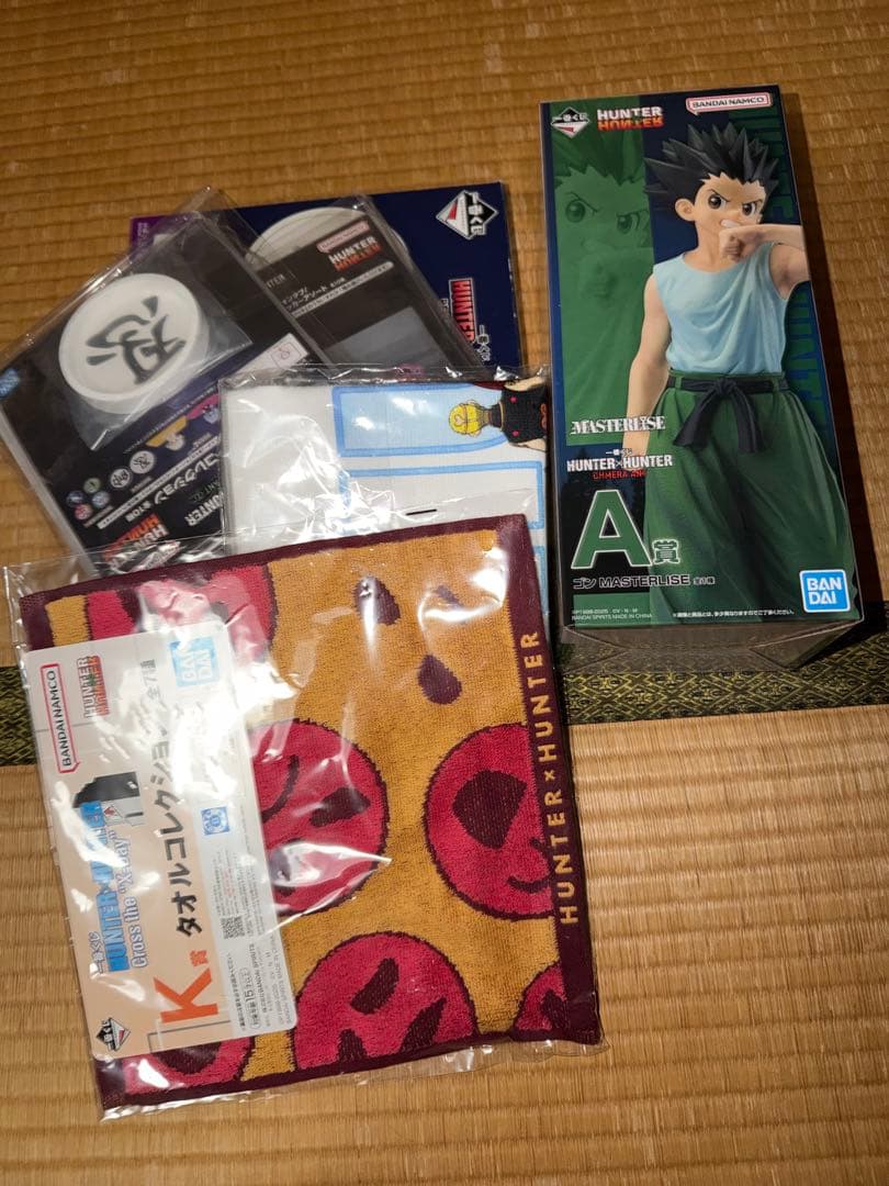 ハンターハンター 一番くじ 大皿 ゴン フィギュア コースター ステッカー