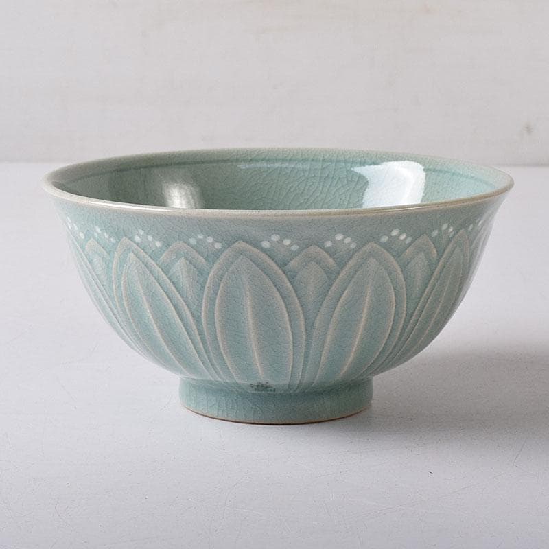 銀杏の木 　柳海剛（柳根瀅）作　高麗青磁　茶碗　共箱　V　R8500