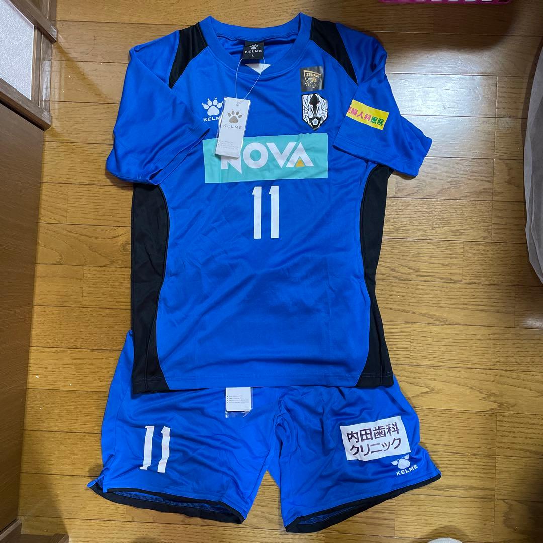 【支給品】いわてグルージャ盛岡　ユニホーム　青色 背番号11 上下セット　ケルメ