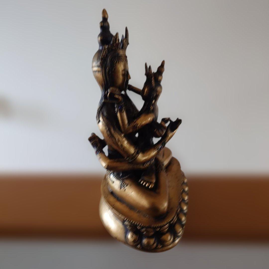 真鍮　ヤブユム　シャクティ　仏像　歓喜仏