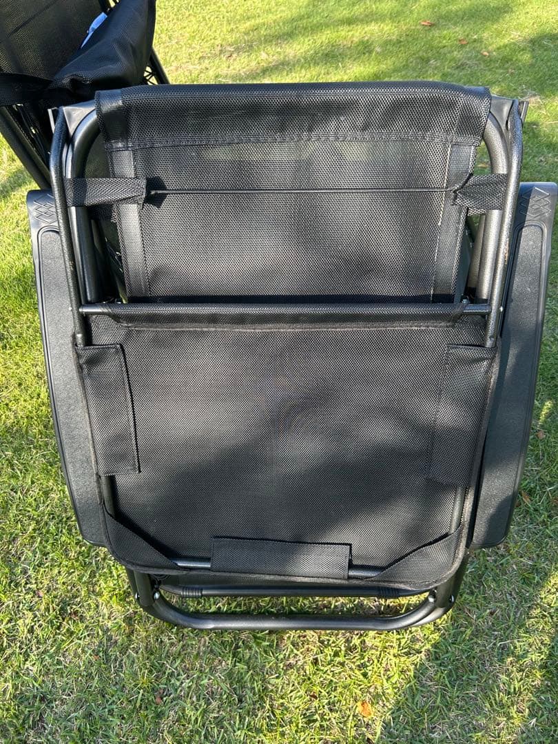 【値下げ】キャノピー付き・折りたたみリクライニングチェア（2脚セット）