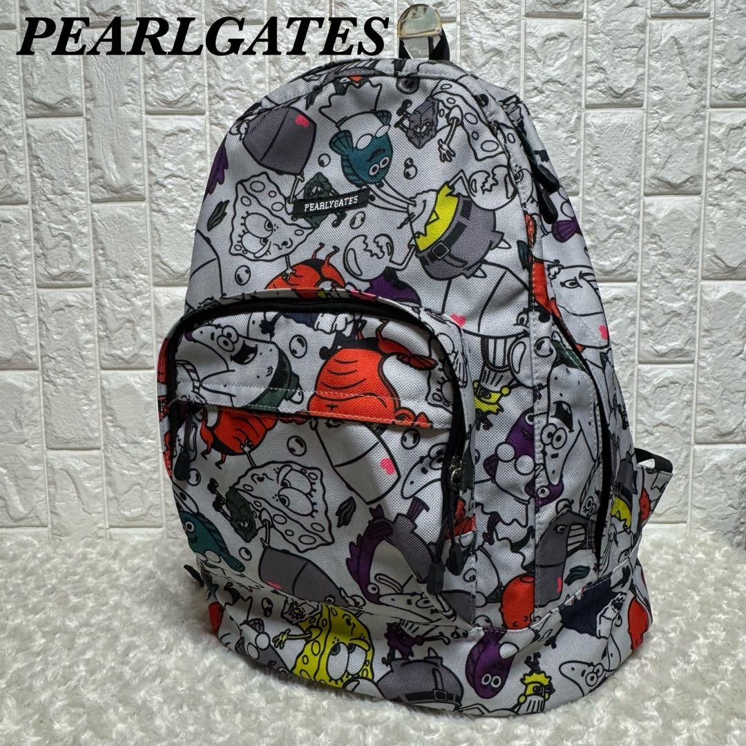 パーリーゲイツ　スポンジボブコラボ　ゴルフリュック　総柄