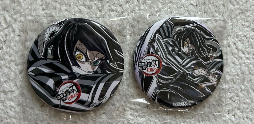 エンドロールイラスト 伊黒小芭内 鬼滅の刃 柱稽古編 コミケ C104 缶バッジ