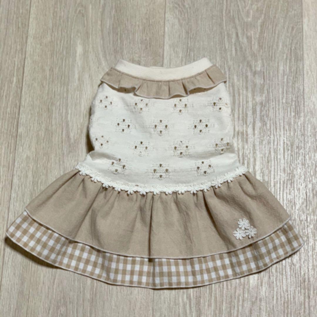 犬服⭐︎ハンドメイド　フリルワンピース