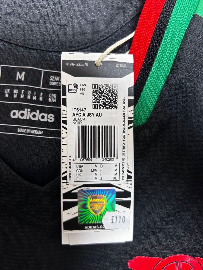 adidas Arsenal 2021-2022 ブラックMサイズ