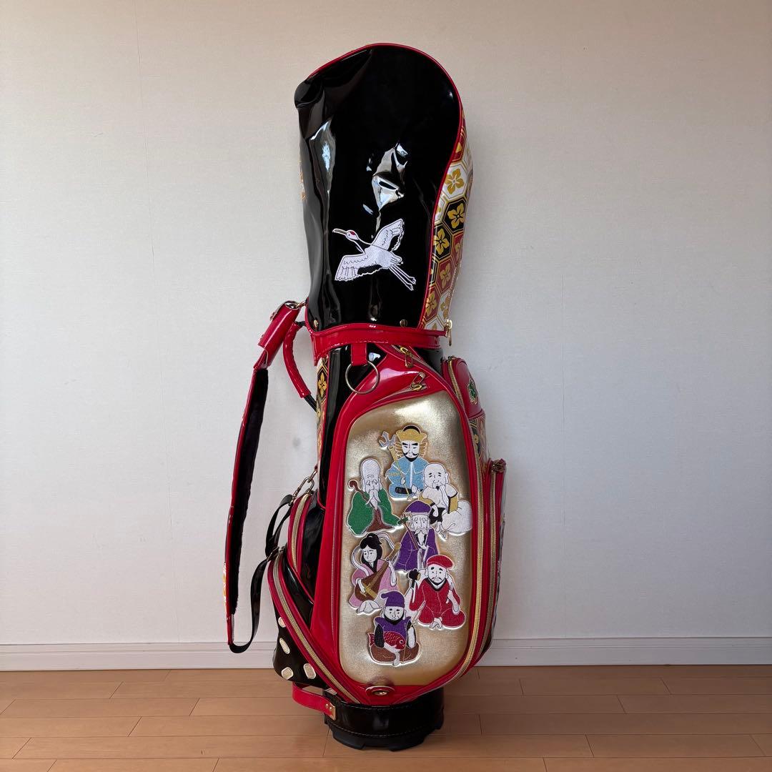 未使用に近いキャディーバッグ和柄本舗ゴルフバッグ七福神GOLF BAG入手困難
