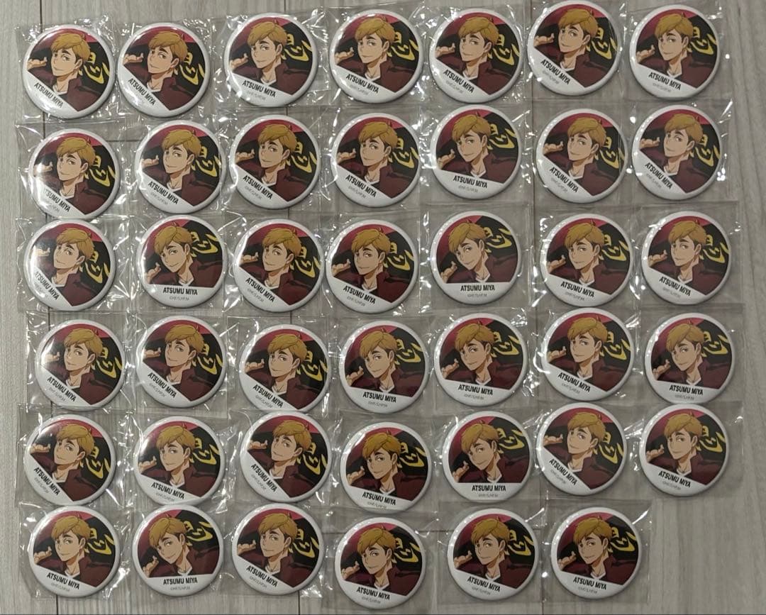 ハイキュー　宮侑　横断幕　缶バッジ