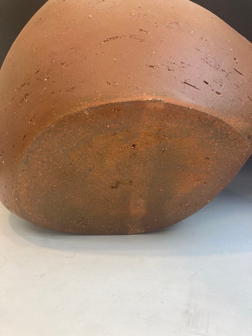 隠崎隆一 作 備前大花入 共箱 高さ 33cm 希少大作