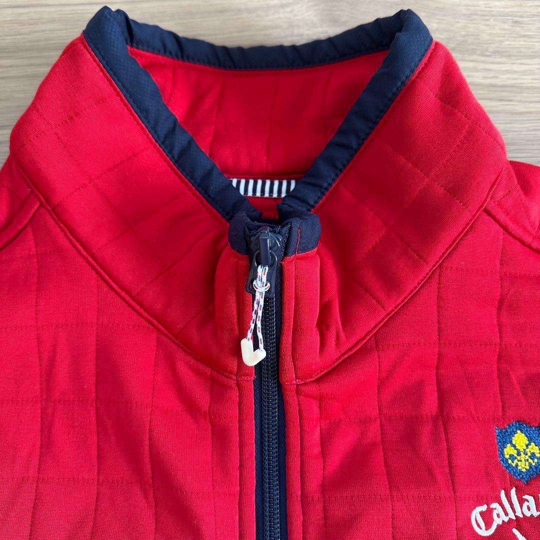 【美品】Callaway Lサイズ キルティングアウター レッドネイビーメンズ