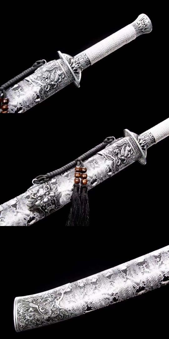 蛇尾皮龍虎大刀 古兵器 武具　刀装具　日本刀　模造刀 居合刀