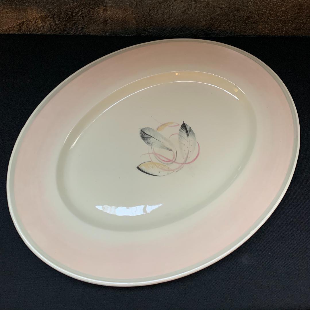 英国 スージークーパー グレイリーフ オーバル プラター 大皿 楕円