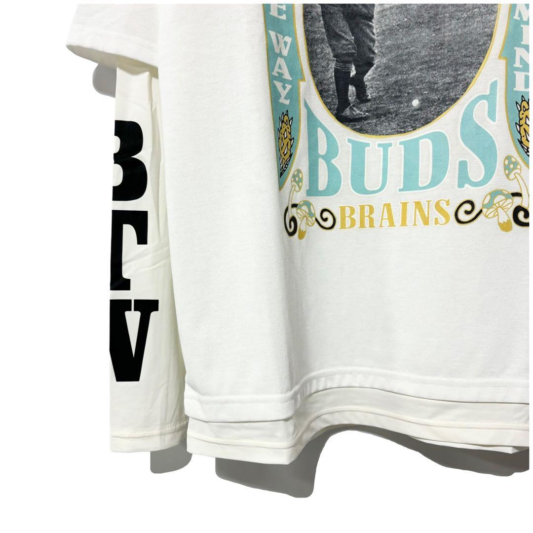 ラッセルノ ゴルフ レイヤード プリント モックネック L/S ホワイト M 4