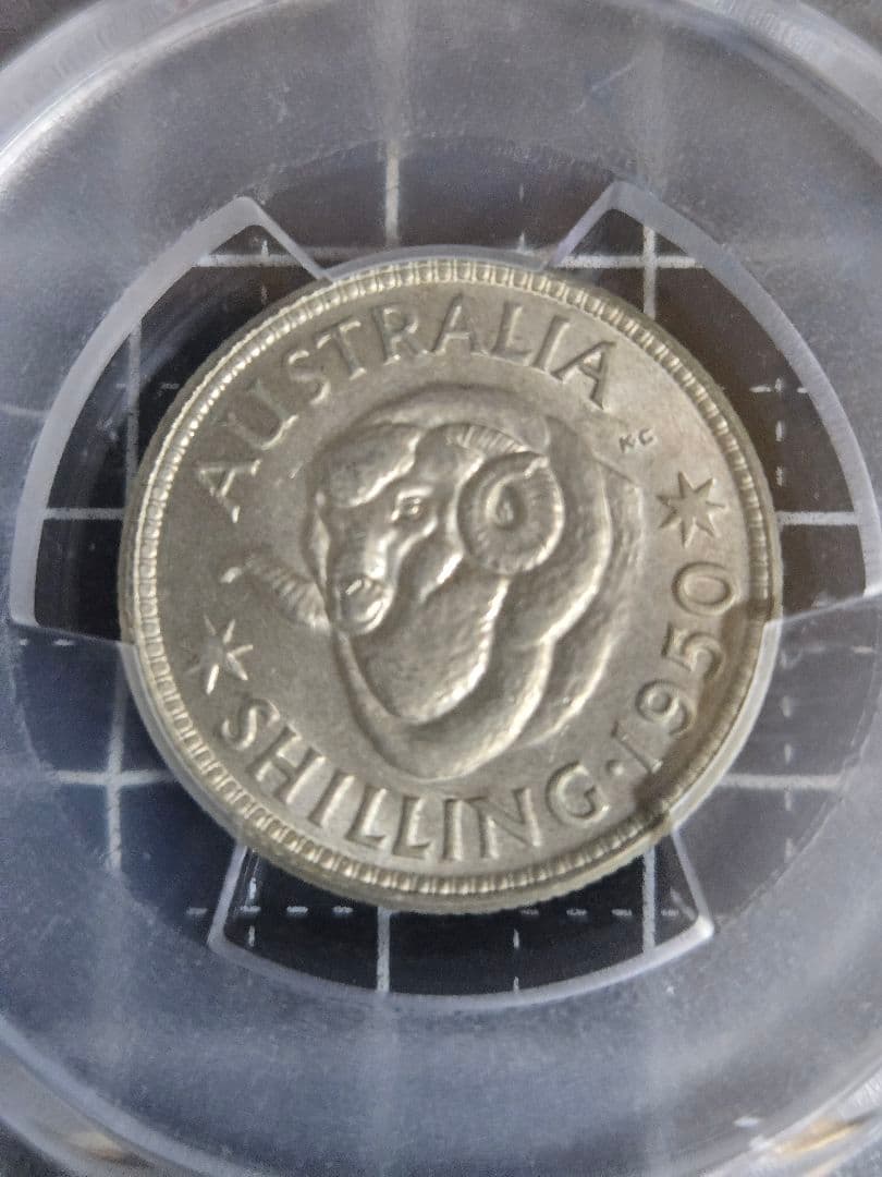 1950年 オーストラリア シリング PCGS AU58 ジョージ6世