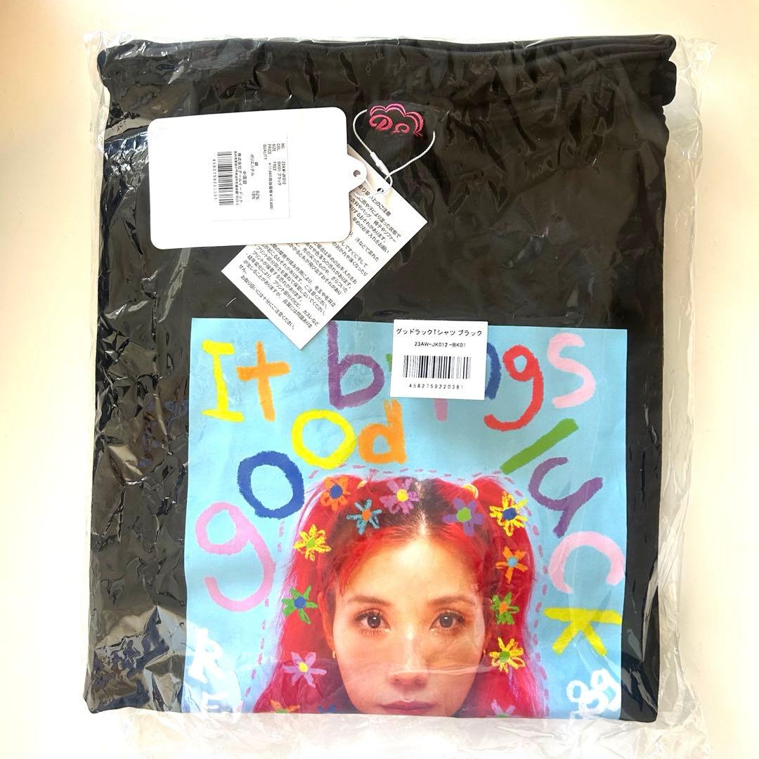 【新品未使用】仲里依紗 RE. グッドラックロングTシャツ BLACK