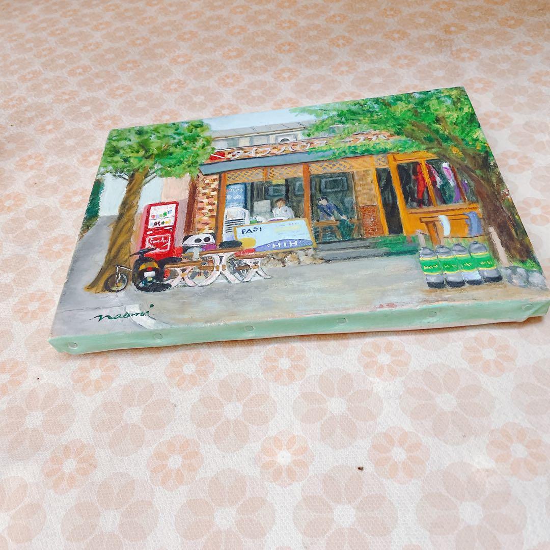 【油彩画】 「ダイビングショップ」 F4号 油絵