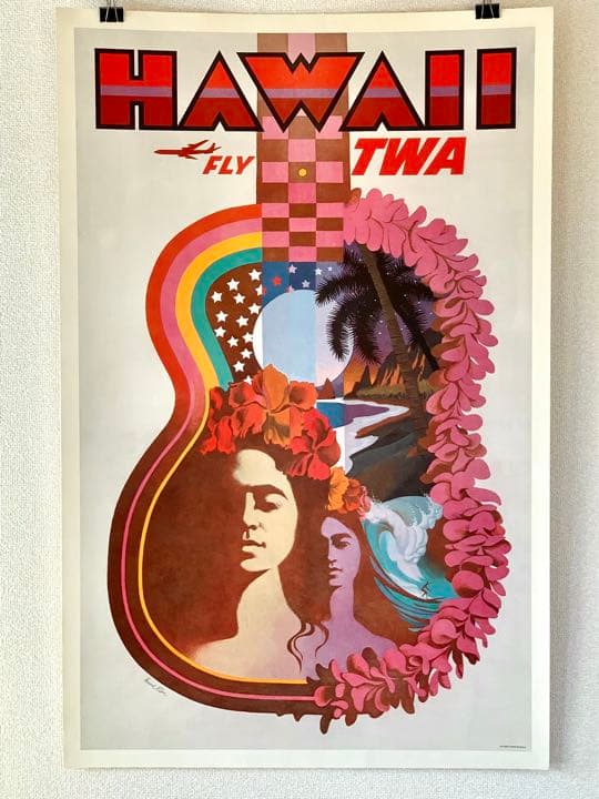 David  TWAハワイアン販ビンテージ オリジナルポスター