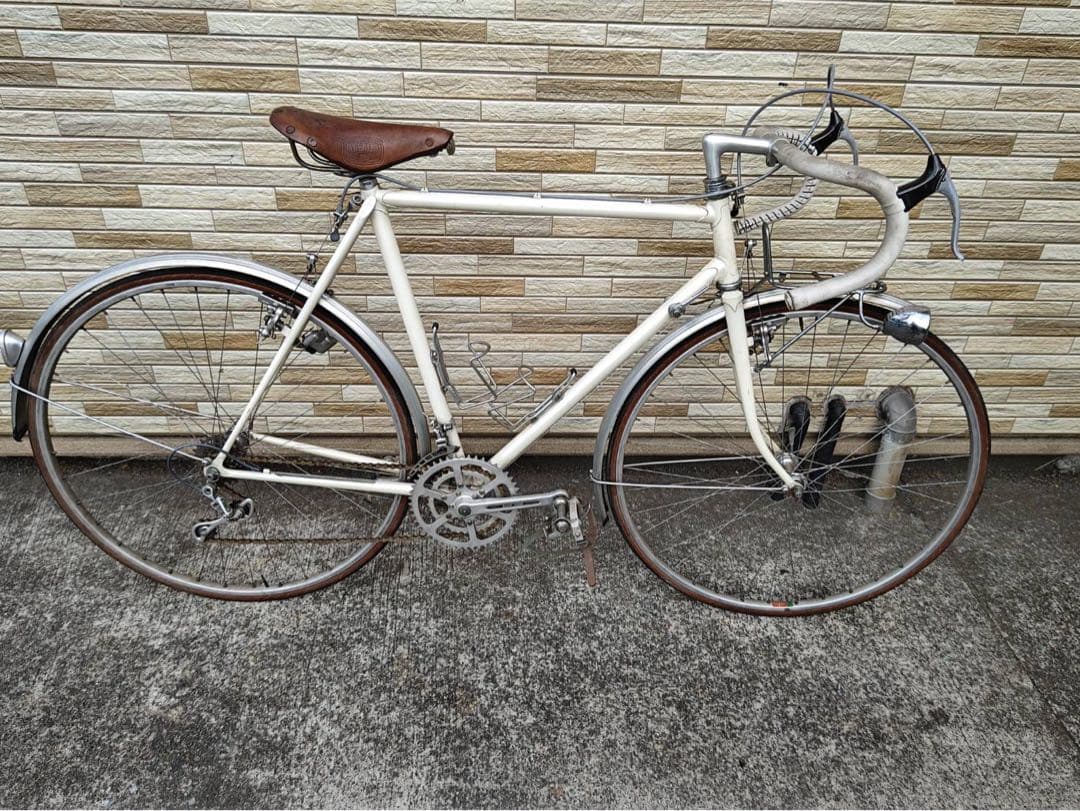 引取限定 中古 ビンテージ ブリヂストン ロードバイク 2×5変速 防犯登録込