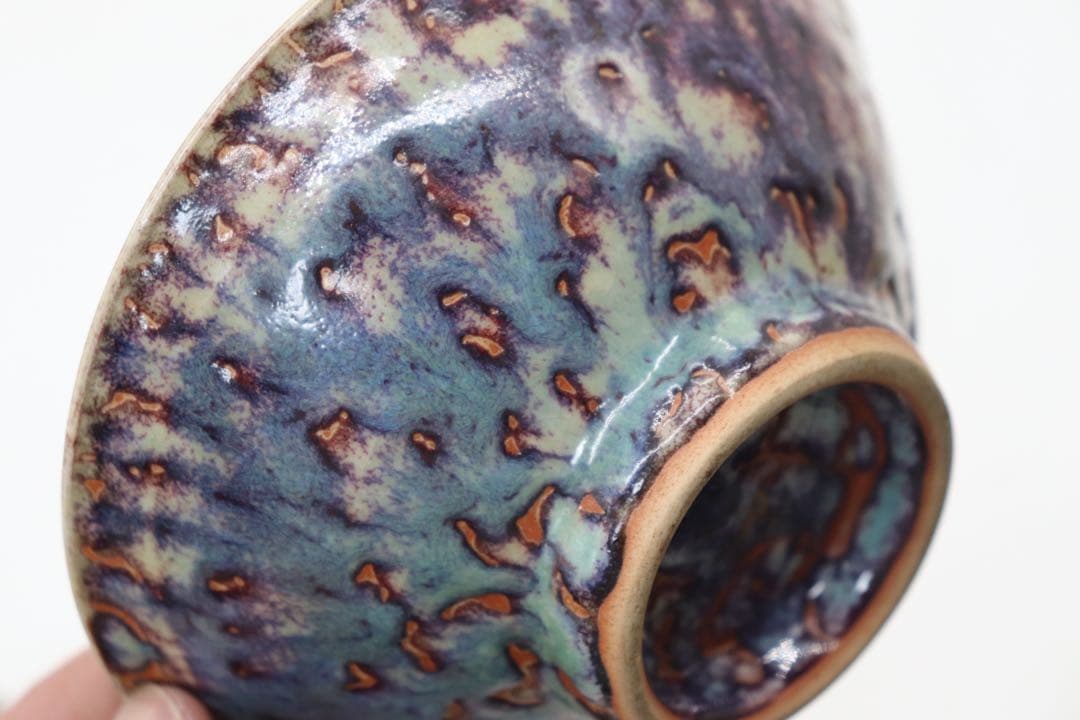 中国　窯変紅釉　お碗　送料込み1008