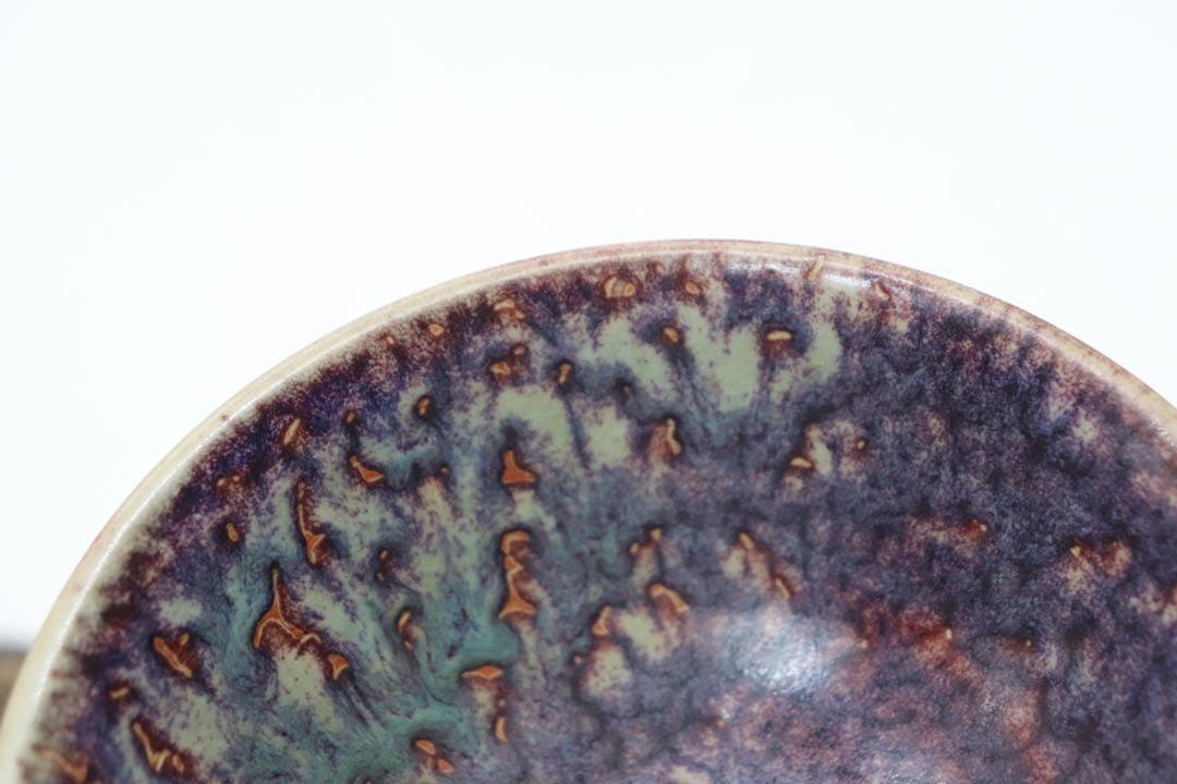 中国　窯変紅釉　お碗　送料込み1008