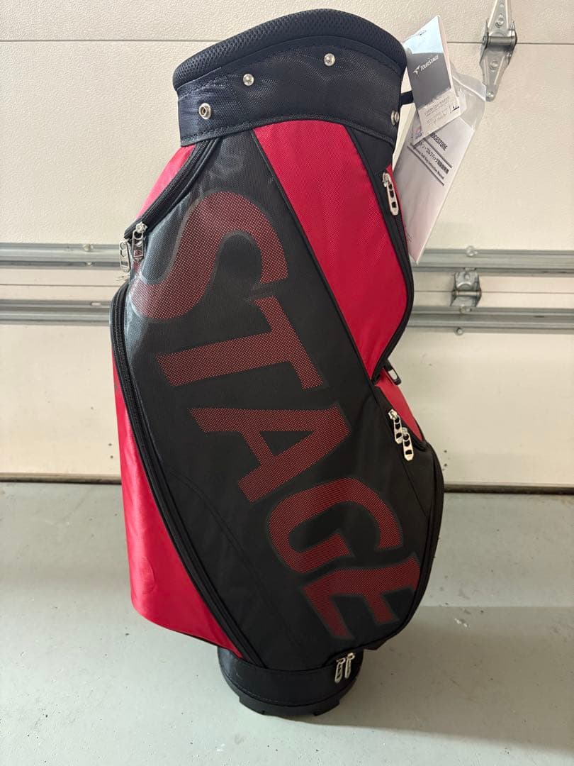 新品キャディバッグ　ツアーステージ　赤黒