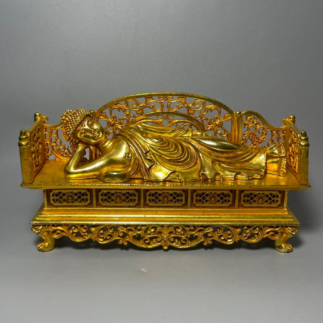 仏像 臥仏 睡仏像 釈迦仏 供養 銅製品 装飾品 工芸品 美術品 置物